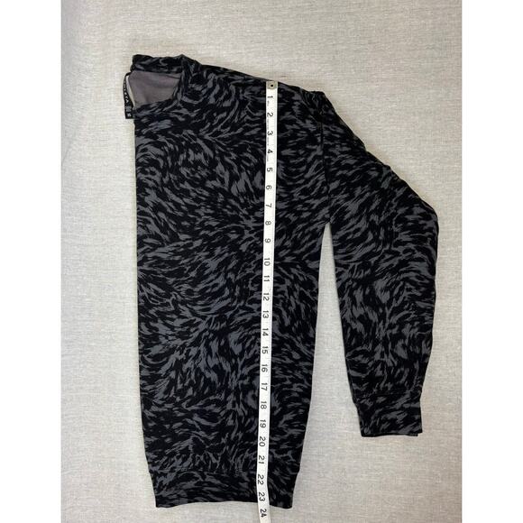 Athleta Womens XS Studio to street Black Lynx pullover yoga pilates - Picture 5 of 8